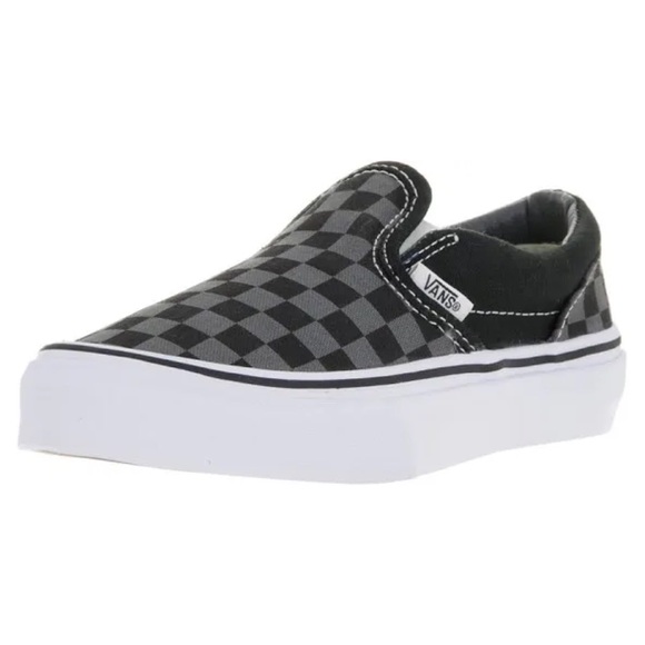 Vans Shoes - Vans Checkerboard Classic Slip-On  Sneakers In Black/Pewter- Women Size. 7